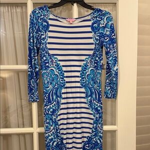 Blue Striped Lilly Pulitzer Women's Dress XS